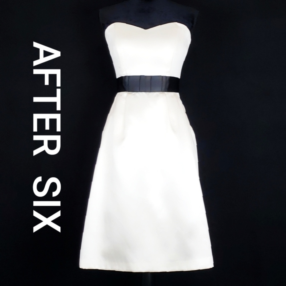 After Six Bow Cocktail Wedding Party Dress Size 8